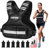 Adjustable Weighted Vest for Women, 6-12 Lbs Rucking Vest with 6 Ironsand Weights, Great Weighted Vest with Plus Pockets & Refle