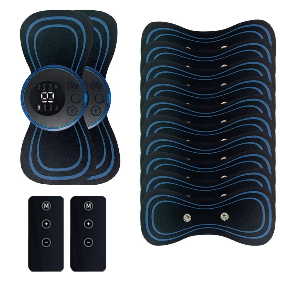 LCD Display EMS Neck Massage Electric Massager Cervical Neck Back Patch 8 Mode Pulse Muscle Stimulator Portable Relief Pain