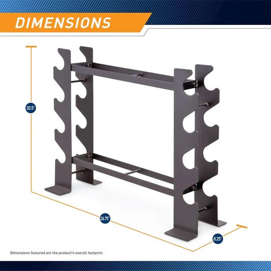 Heavy-Duty Dumbbell Rack Organizer for Home Gym - Space-Saving Steel Storage