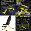 Adjustable Weight Bench,1000 LB Fast Folding Workout Bench for Home Gym Strength Training, Incline Decline Flat Utility Bench Pr