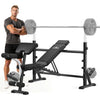 FLYBIRD Adjustable Weight Bench, with Bench Press Rack, Leg Extension and Leg curl, for Home Gym Workout,47IN-Width