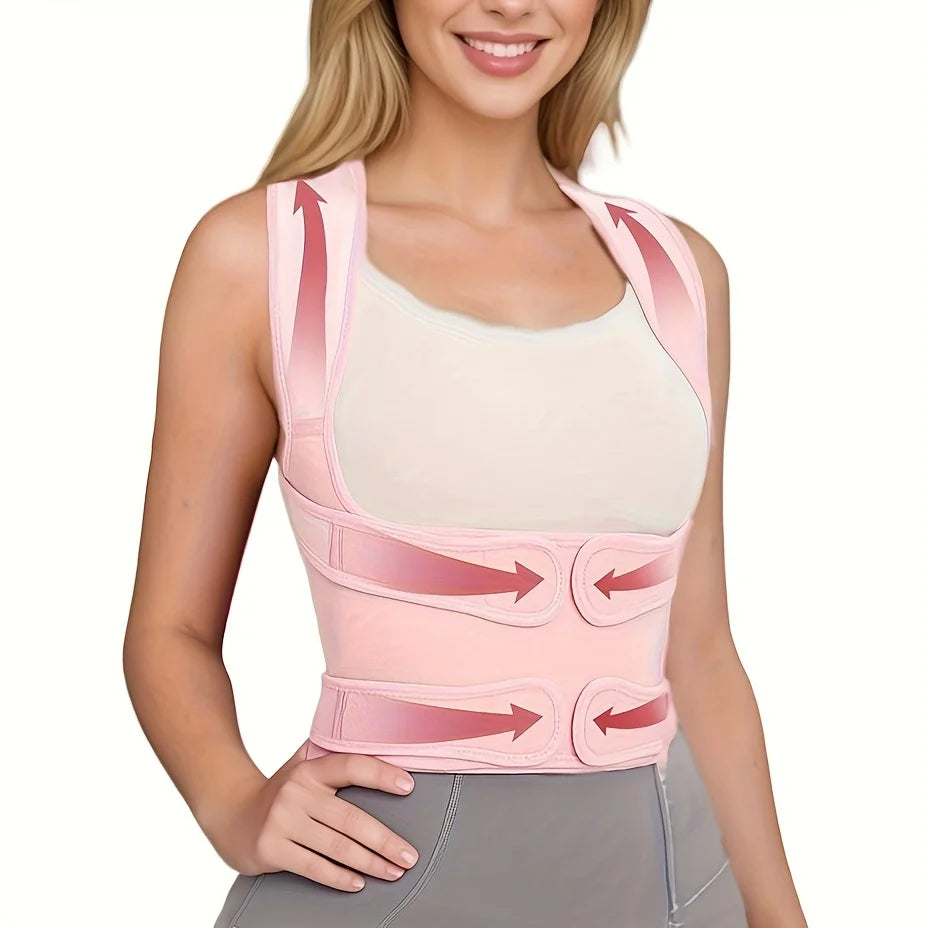 Back Pain Relief Posture Corrector - Adjustable Lightweight Back Brace for Women Men Scoliosis Hunchback Correction - Unisex