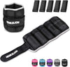 Adjustable Ankle Weights 1-10 Lbs for Women Men, Strength Training Sets for Gym Fitness Running - Black Grey Pink Blue Purple