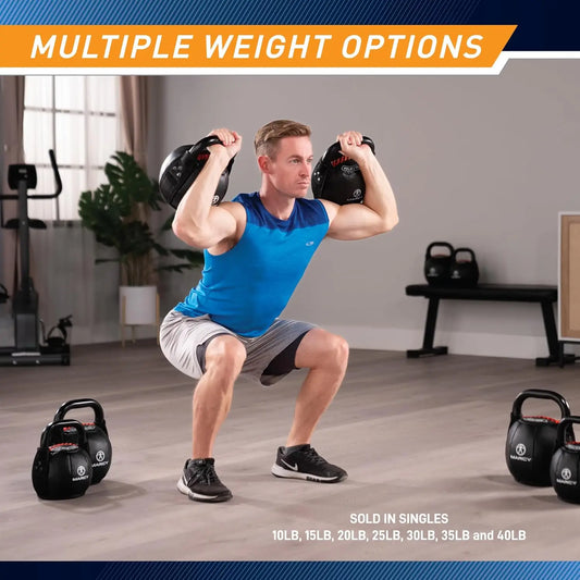Soft Kettlebell with Handle for Weightlifting, Conditioning, Strength Training 10-40 lbs