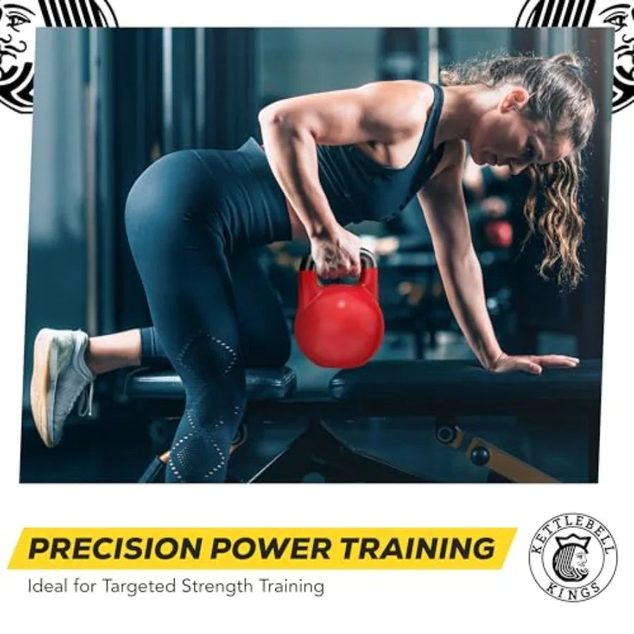 Competition Kettlebell Weights 32 KG for Women Men Durable Steel Construction Smooth Matte Black Finish Superior Balance for Hi