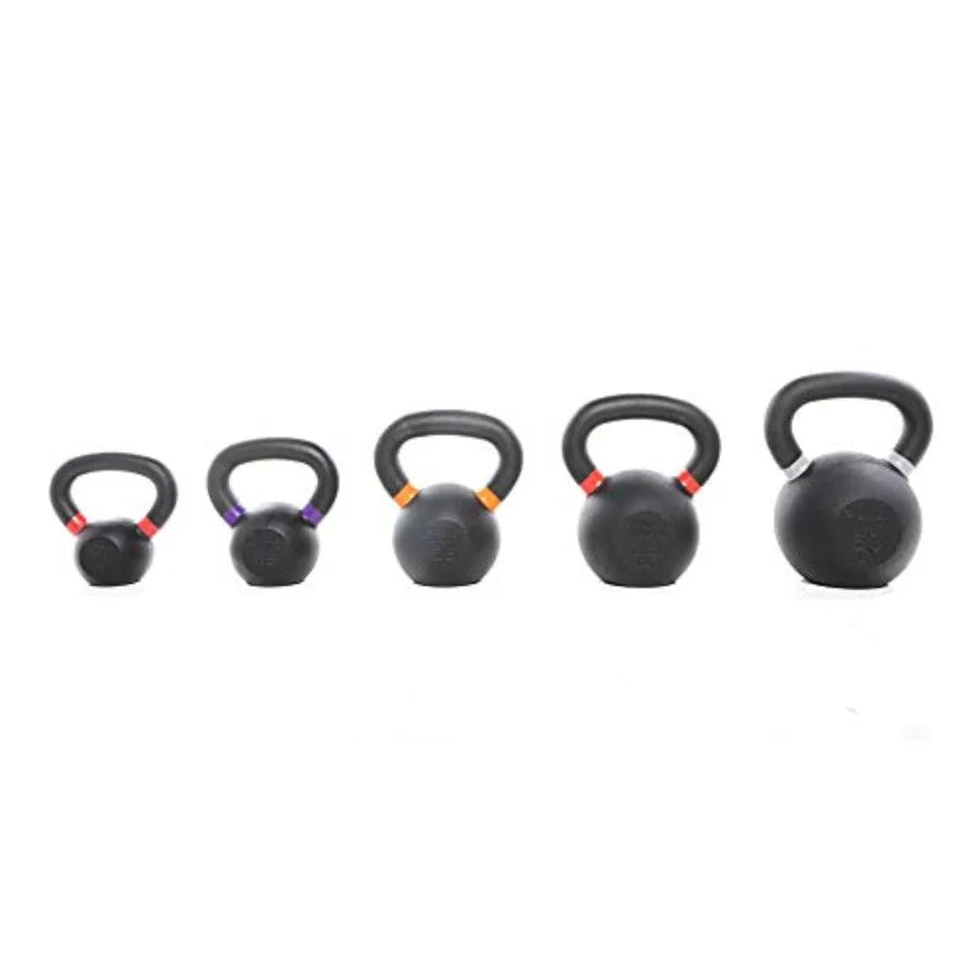 Power Systems Kettlebell Prime 50lb Steel Adjustable Weight for Strength Training with Durable Coating in Black