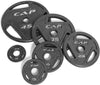 Barbell Black Grip Plate Set, 5 lb x 2,Made of solid cast iron.