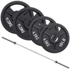2-Inch Cast Iron Barbell Set Including Multiple LBS Weight Plates and 6FT Barbell Set Multiple