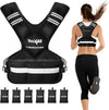 Adjustable Weighted Vest 11-32lbs Reflective Strip for Men & Women Strength Training