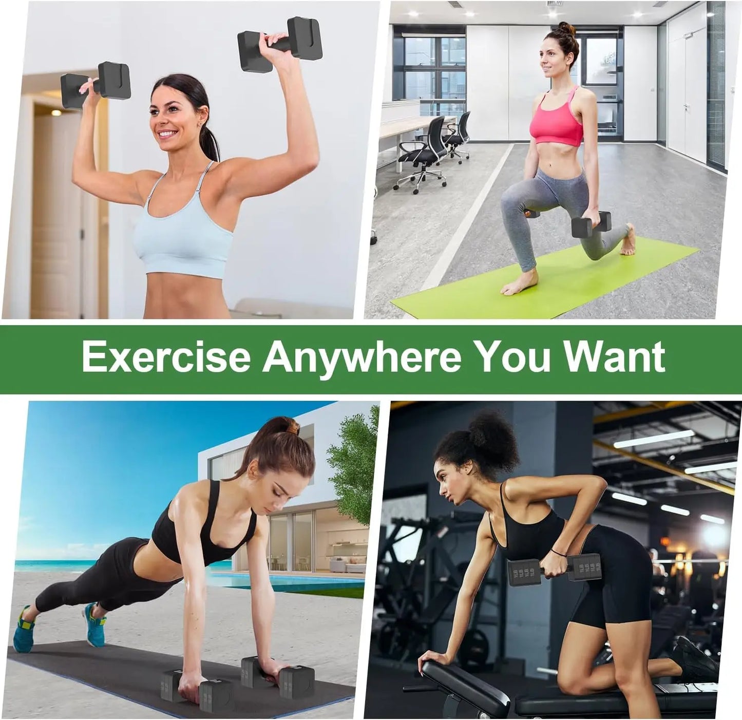 Adjustable Dumbbells Set with 5 Weight Levels for Home Gym Full Body Workout