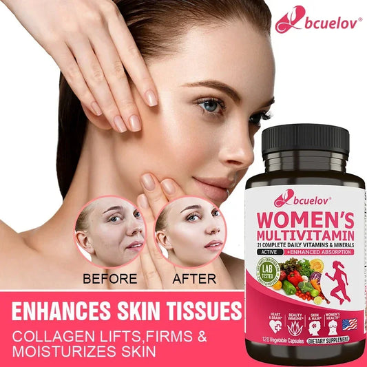 Women's Multivitamin Multimineral Supplement - Magnesium Biotin Calcium Zinc Selenium - Supports Joints Skin Nails