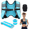 10 lb Adjustable Weighted Vest Set for Women with 2 lb Wrist Leg Arm Weights in Black for Running Walking Workout and Strength
