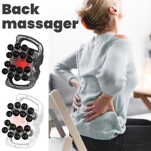 Wireless 16-Head Fascia Massage Gun Deep Tissue Percussion Massager for Muscle Soreness Relief Full Body Use Rechargeable