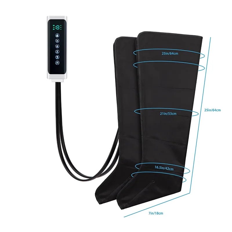 6 Airbag Air Compression Massage Boots Pneumatic Boots Used for Circulation and Leg Muscle Relaxation to Relieve Varicos Veins