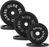 Standard 1-Inch Barbell Weight Plates, 2.5-45 LB for Home Gym Strength Training with Deep Grip