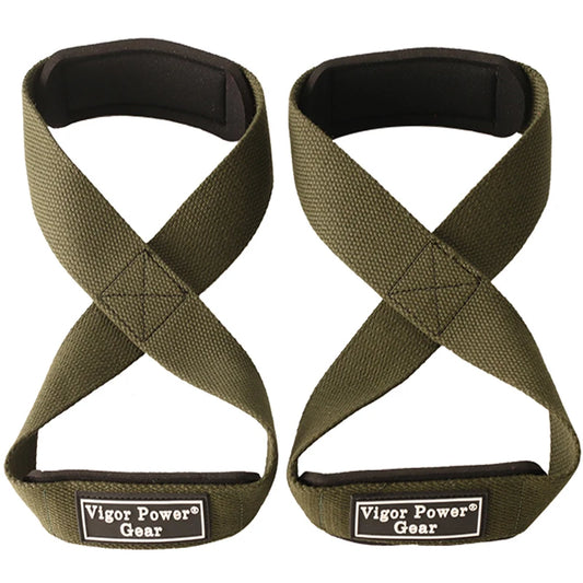 Power Grip Powerlifting Gym Wrist Straps Cross Training Figure 8 Weight Lifting Straps