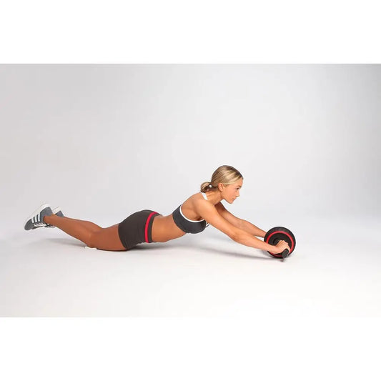 Complete Ab Workout System with Speed Abs, Abdominal Roller Wheel, 9.4 x 3.6 x 7.9, Black/Red