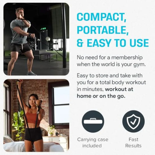 ISO-FLO Isometric Exercise Equipment - Suspension Trainer Straps Resistance Bands for Calisthenics Pilates and Strength Trainin