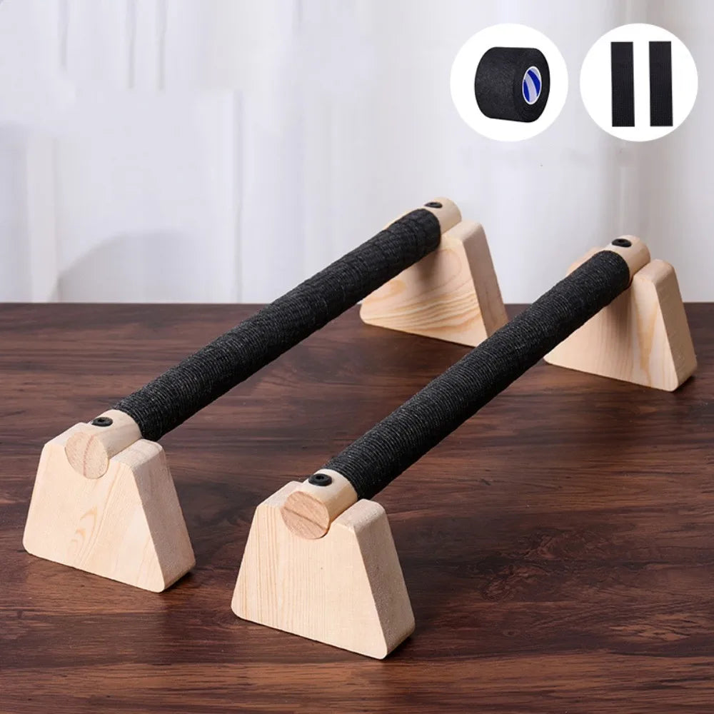 1 Pair Street Fitness Push Up Bar Solid Wood Non-slip Push-up Rack Stable Planche Push-up Home Exercise Equipment Push-up