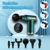 Fitness Hammer Compact Deep Tissue Massager -USB Rechargeable Fascia Gun Muscle Massage Device Featuring 4 Interchangeable Heads