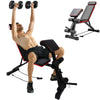 7-Level Foldable Adjustable Weight Dumbbell Bench Incline Multifunctional Bench/Headrest Leg Extended 770 lbs for Home Workouts