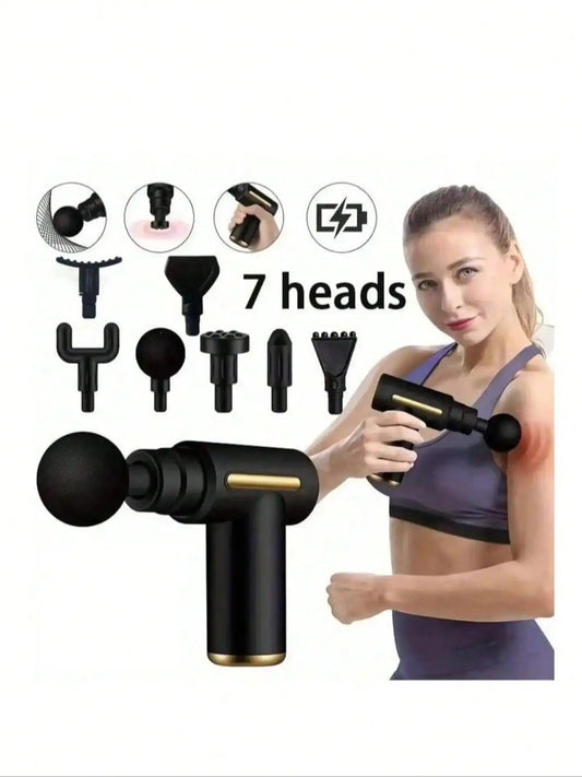 2026Portable Muscle Massage Gun For Body Massage, With Led Touch Screen, Speed Adjustment,, And 4 Replaceable,Rechargeable