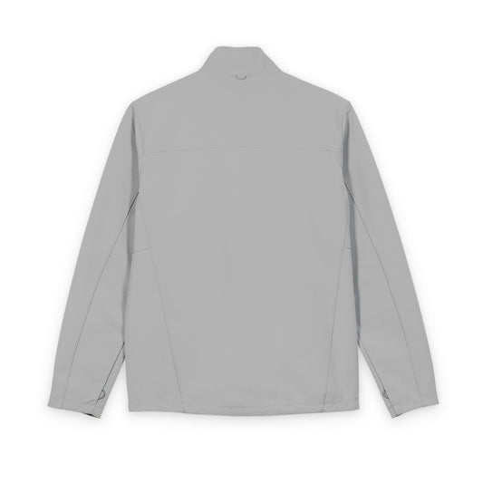 Men's Soft Shell Jacket — Small Floral Skull Chest Patch
