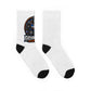 Gorilla Fitness Crew Socks – Athletic Padded White Crew Socks with Gorilla Logo