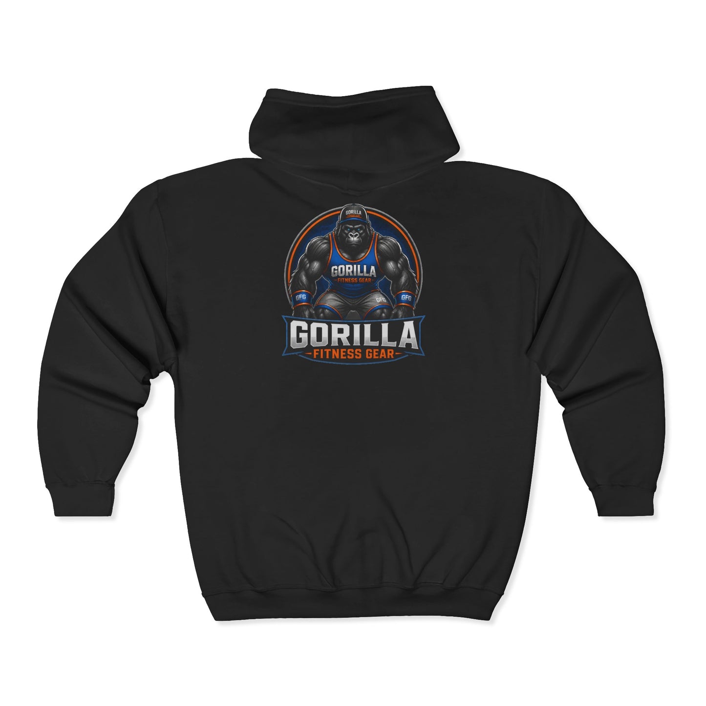 Gorilla Fitness Gear Zip Hoodie — Strength Training Gym Sweatshirt