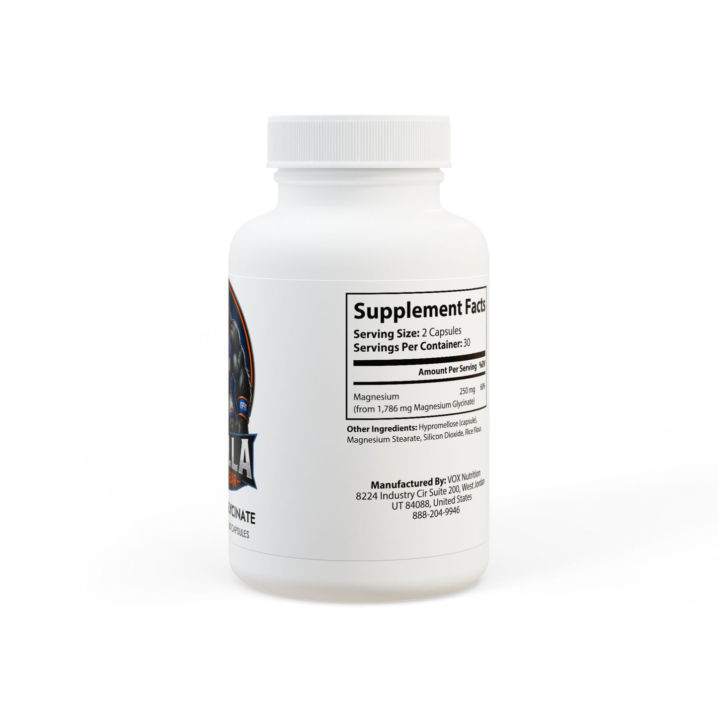 Magnesium Glycinate Supplement (60 Capsules)