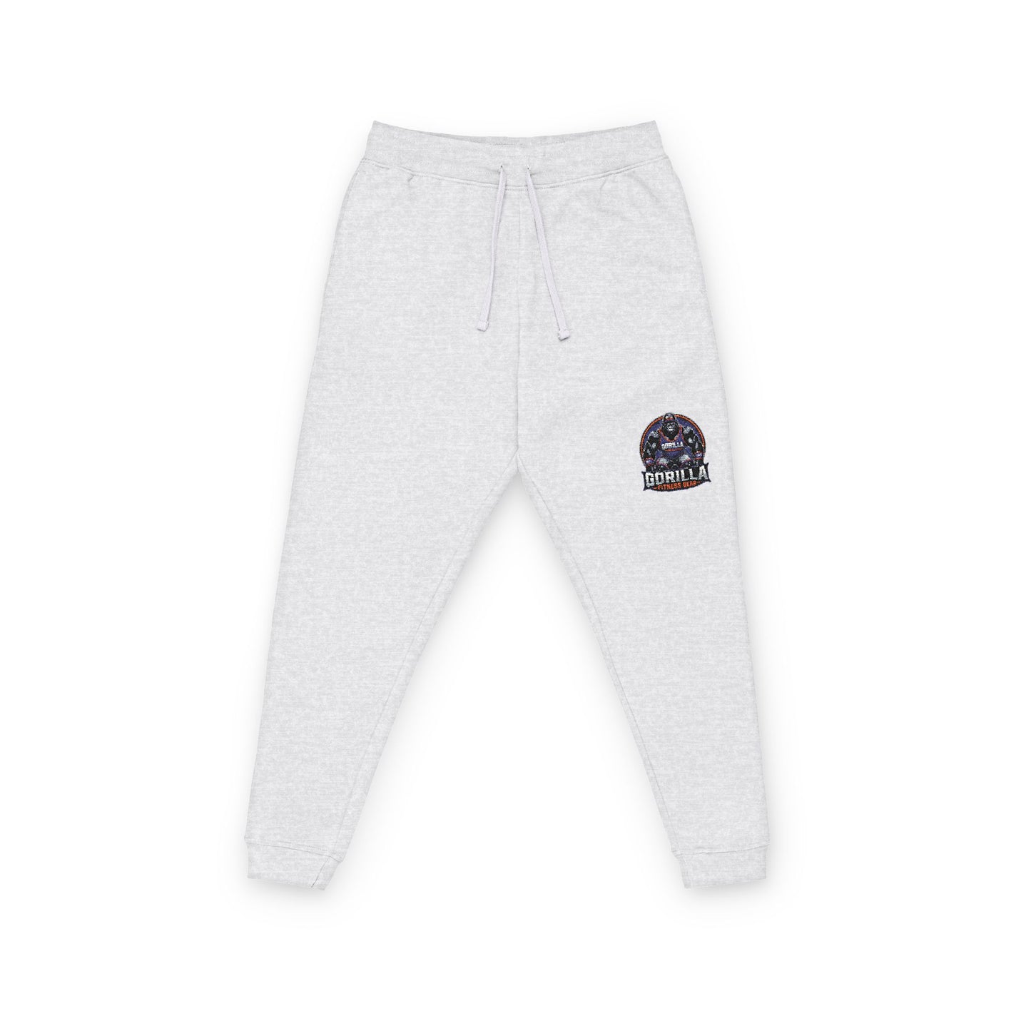 Embroidered Floral Skull Joggers — Casual Fleece Sweatpants