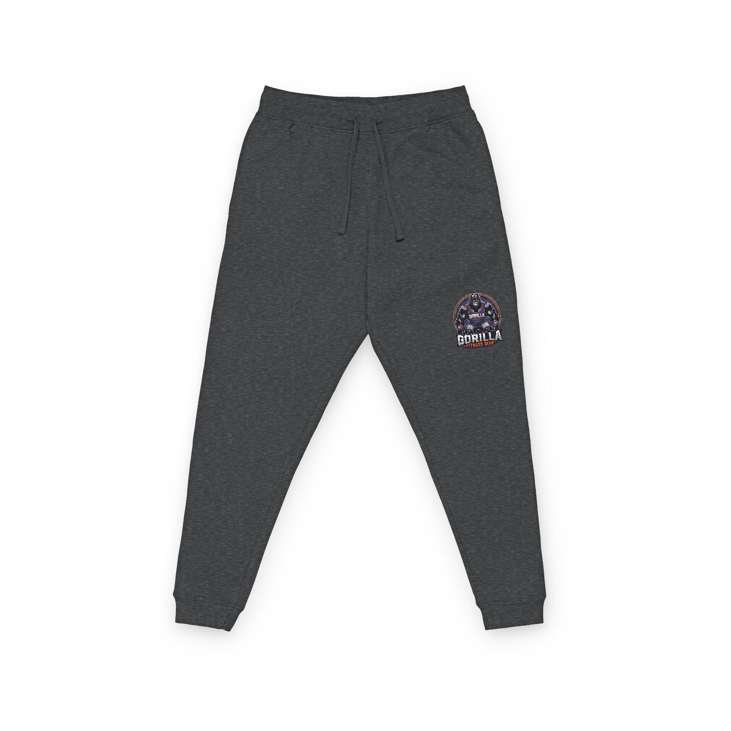 Embroidered Floral Skull Joggers — Casual Fleece Sweatpants