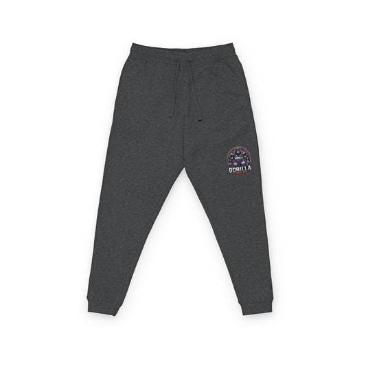 Embroidered Floral Skull Joggers — Casual Fleece Sweatpants
