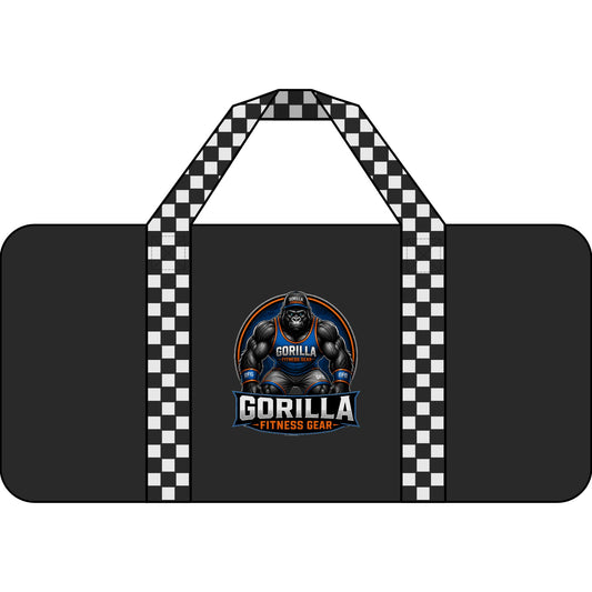 Gorilla Fitness Gear Duffel Bag — Heavy-Duty Travel & Gym Bag with Checker Strap