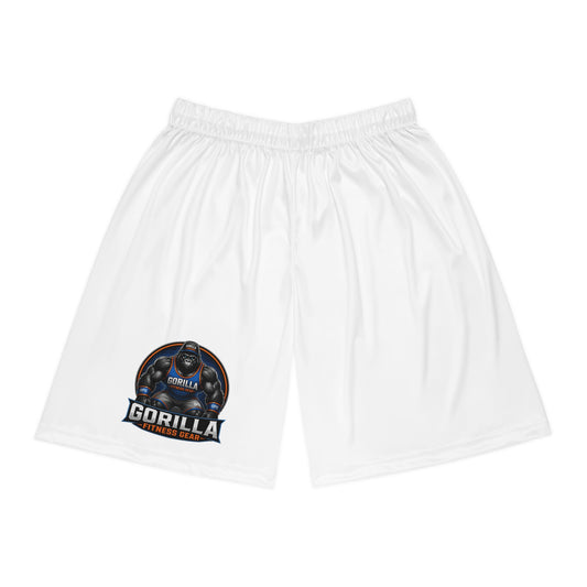 Gorilla Fitness Logo Basketball Shorts — Athletic AOP Workout Shorts
