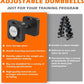 Adjustable Two Dumbbells Or Dumbbells Sets 50LB Square Dumbbell 9 In 1 Free Weights For Multi Weight Options Quick-Lock Adjustable