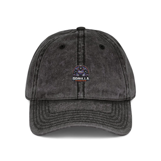 Vintage Embroidered Cap — Retro Washed Baseball Hat with Small Logo