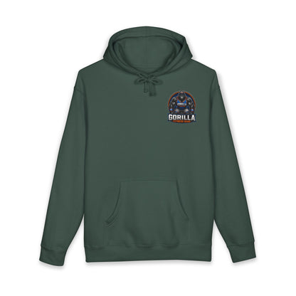 Gorilla Graphic Hoodie — Retro Space Badge Chest Print