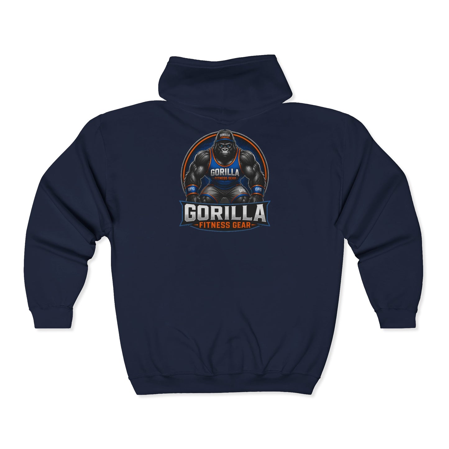 Gorilla Fitness Gear Zip Hoodie — Strength Training Gym Sweatshirt