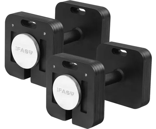 Adjustable Two Dumbbells Or Dumbbells Sets 50LB Square Dumbbell 9 In 1 Free Weights For Multi Weight Options Quick-Lock Adjustable
