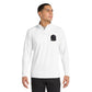 Embroidered Floral Skull Quarter-Zip Pullover
