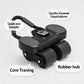 4-Wheels Ab Roller with LCD – Home Gym Equipment, Elbow Support, Non-Slip Handles, Tracks Time & Calories Burned.