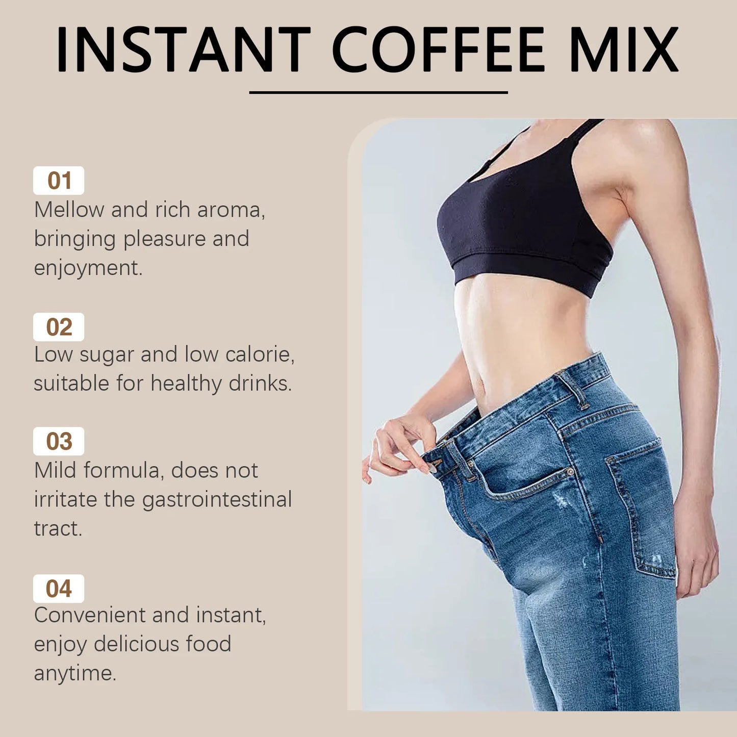 30g Googeer Instant Fat Burning Shape Coffee Promote Metabolism Detoxification Healthy Fast Weight Loss Physical Therapy Coffee