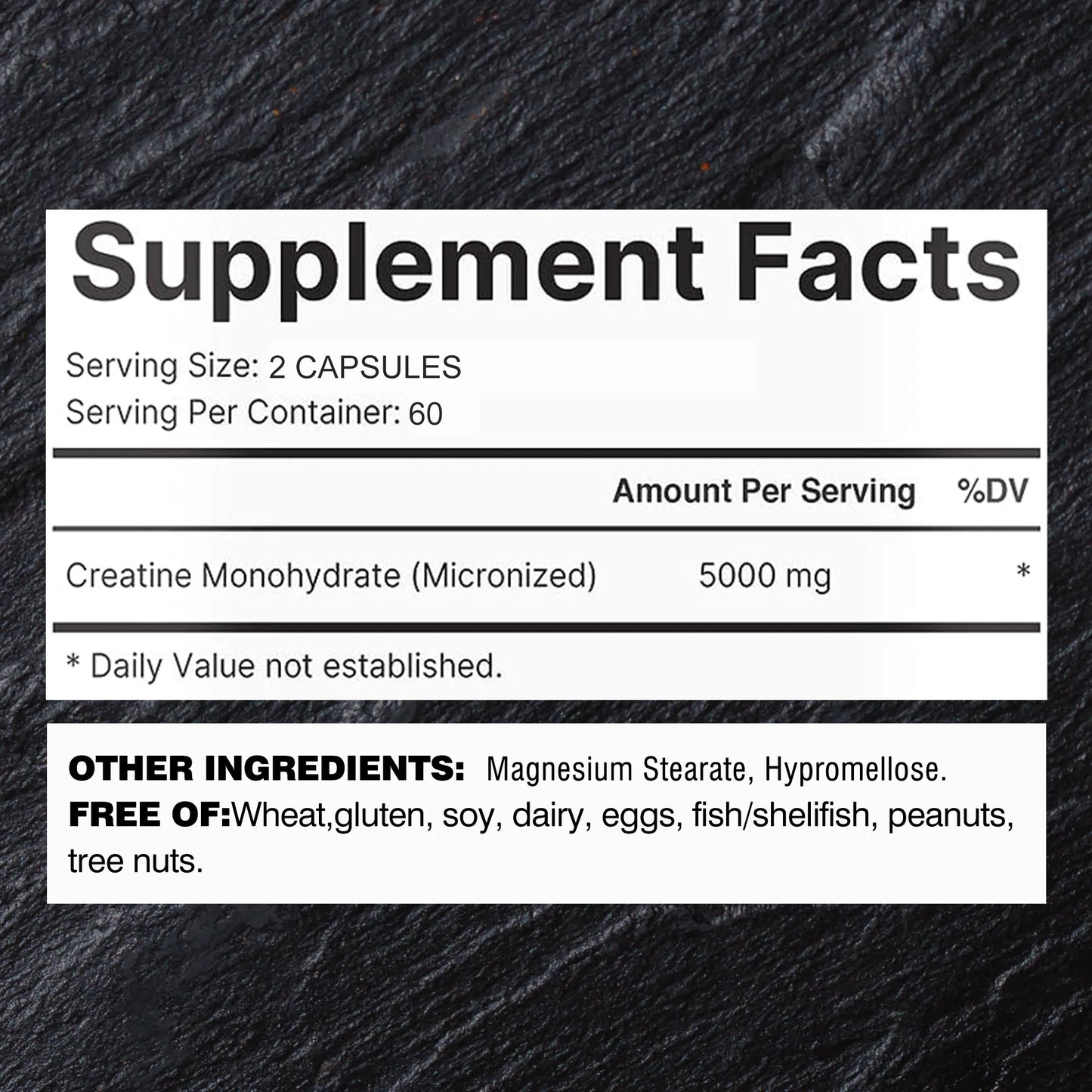 Creatine Monohydrate - Build Muscle, Improve Athletic Performance, Improve Energy Endurance and Promote Recovery - 120 Capsules