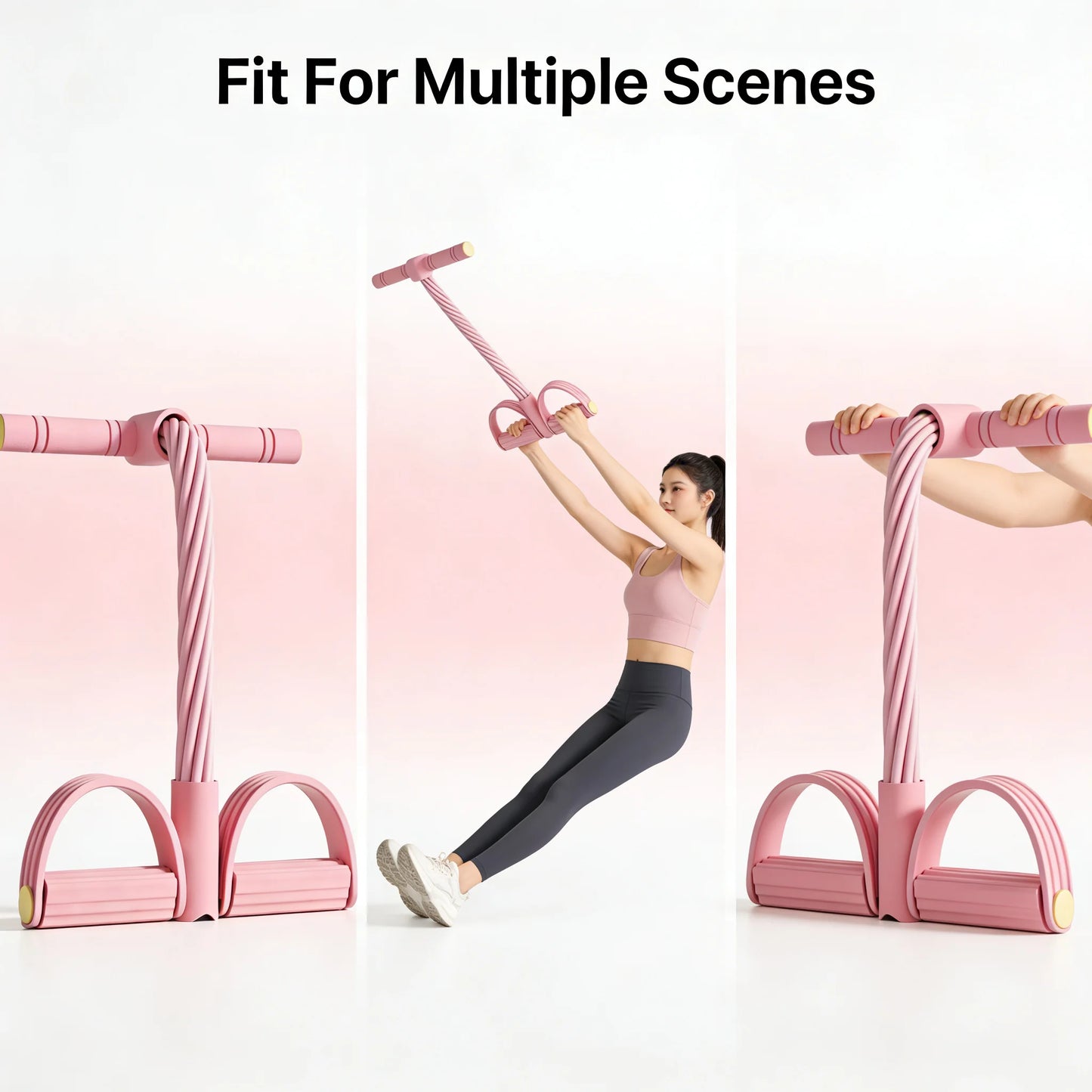 Multifunctional Fitness Pull Rope Foot Pedal Resistance Band Full Body Workout Home Gym Exercise Equipment for Abdomen Leg Arm