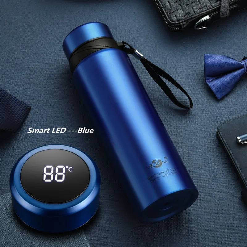 420-1500ml Large Capacity Vacuum LED Smart Temperature Digital Display Thermal Flask Thermos for Tea Water Bottle Keep Cold/Warm