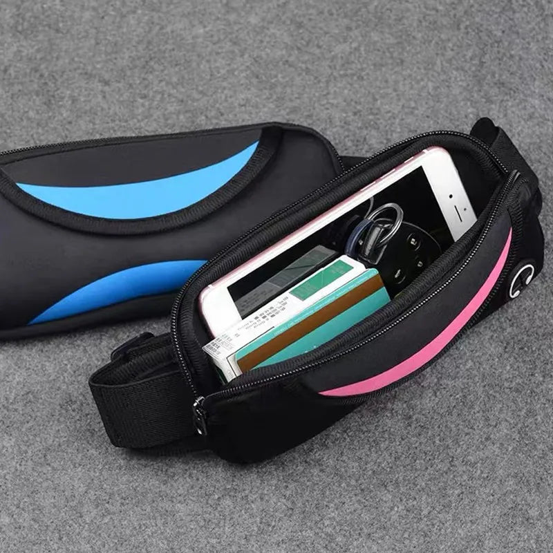 Unisex Waterproof Running Waist BagSport Waist Pack Mobile Phone Holder Bag Gym Fitness Bag Sport Running Belt Bag