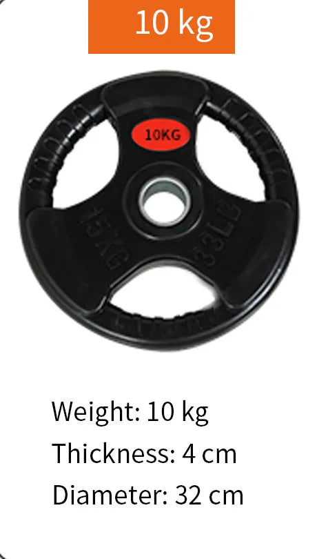 Barbell Plate for Gym, Home Dumbbell, 1 kg, 5 kg, 5 kg, 10 kg, Weight Lifting Power Workout, Fitness Equipment, Anti-Slip Rubber