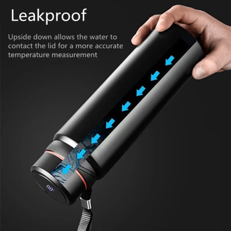 420-1500ml Large Capacity Vacuum LED Smart Temperature Digital Display Thermal Flask Thermos for Tea Water Bottle Keep Cold/Warm
