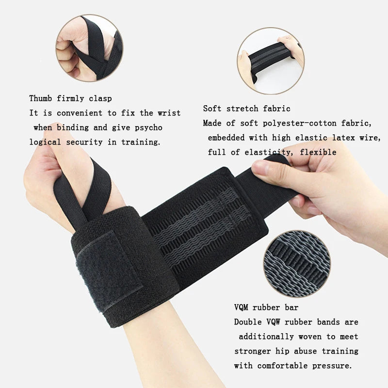 Soft Wristband Wrist Support, Powerflifting wrist straps, Heavy Duty, Strength, Weightlifting Lifting Wrist Wraps, 1 Pair